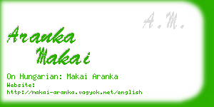 aranka makai business card